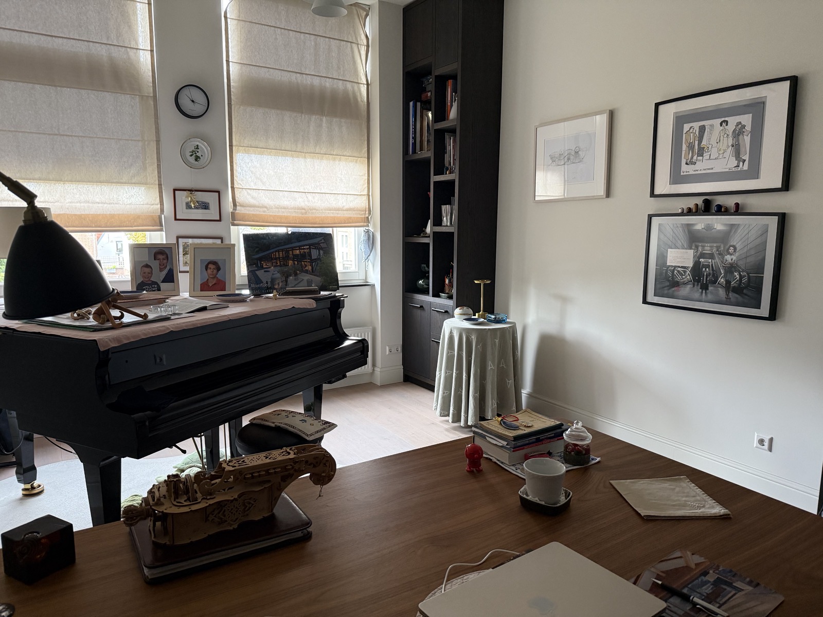 Study: piano and desk